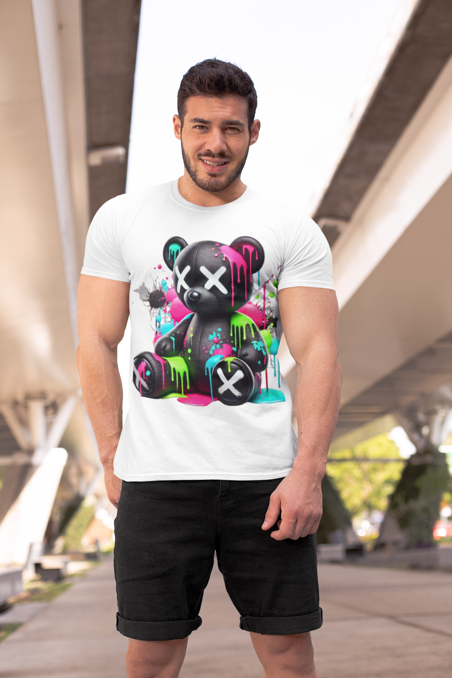 Graffiti Teddy Bear-A002