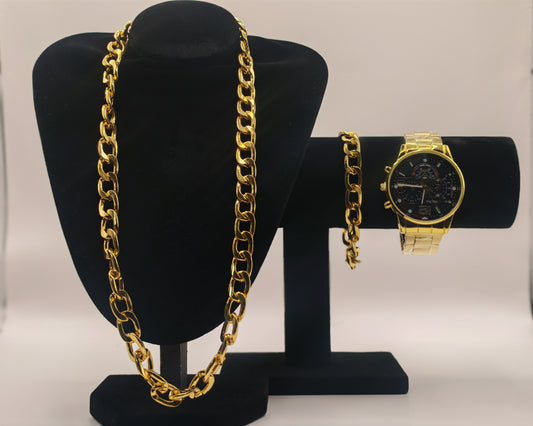 Set de Collar, Pulsera y Reloj