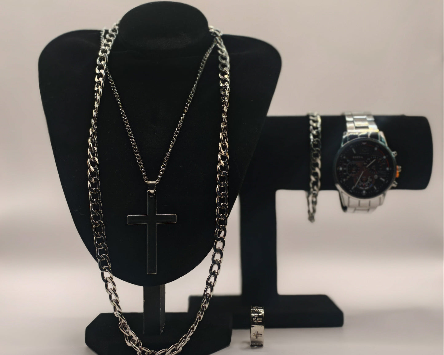 Set De Collar, Pulsera, Reloj Y Anillo