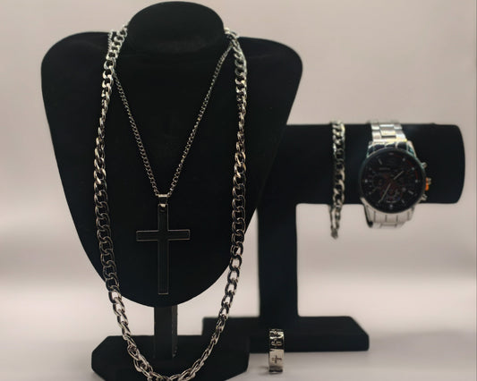 Set De Collar, Pulsera, Reloj Y Anillo