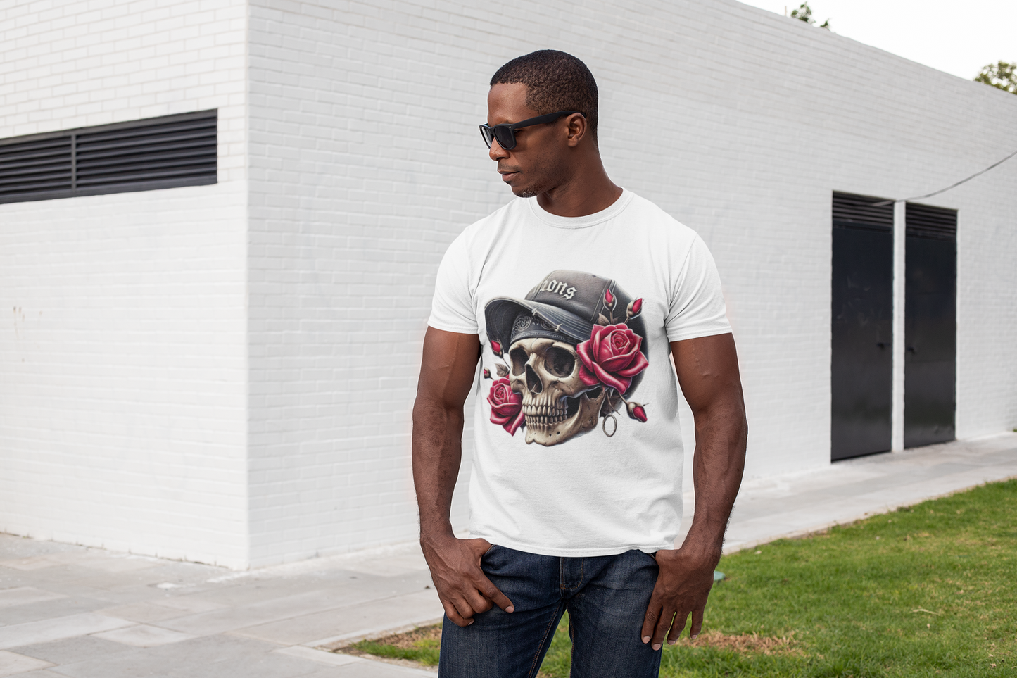 Gangsta Skull & Roses-A005