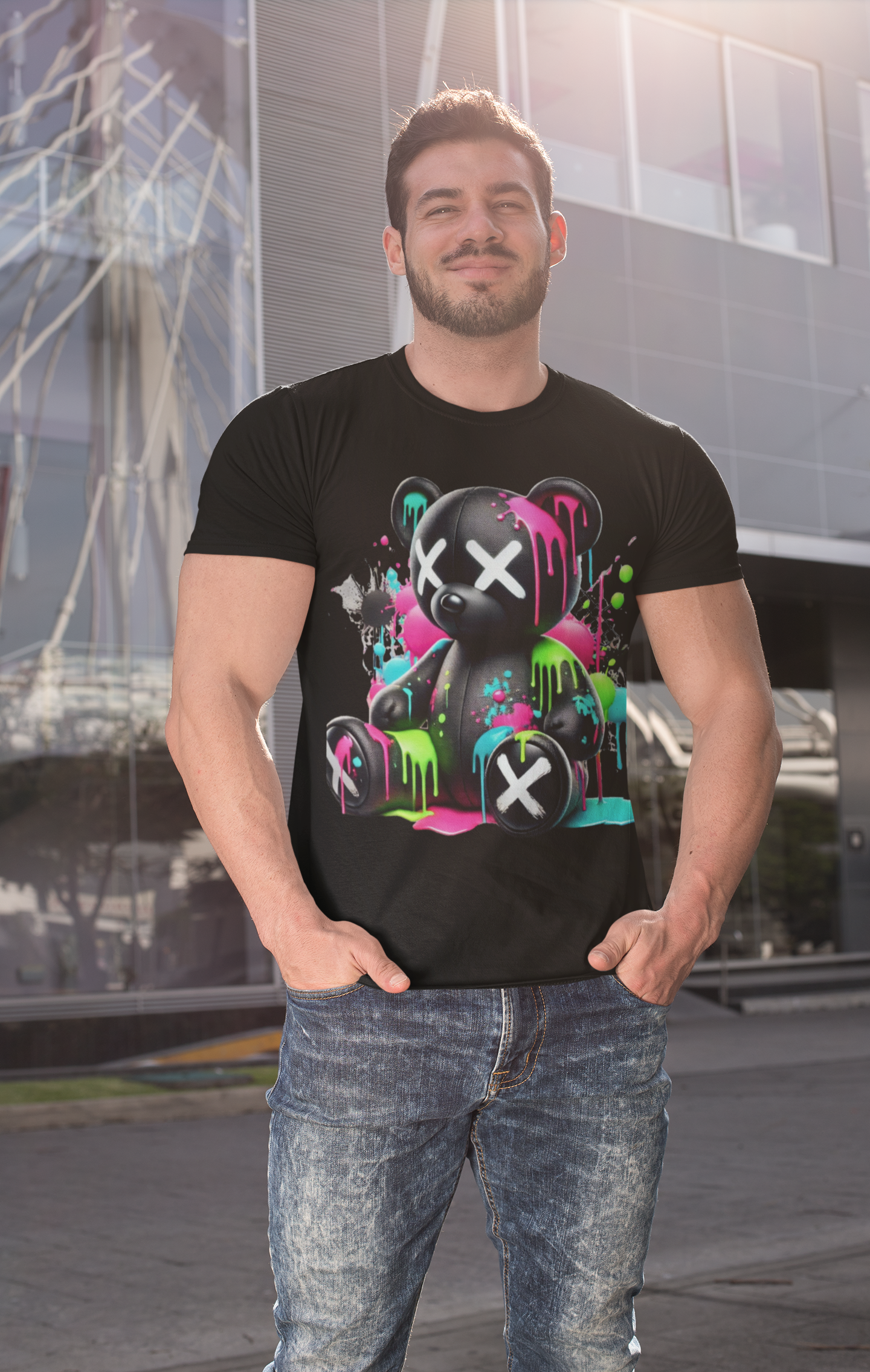 Graffiti Teddy Bear-A002